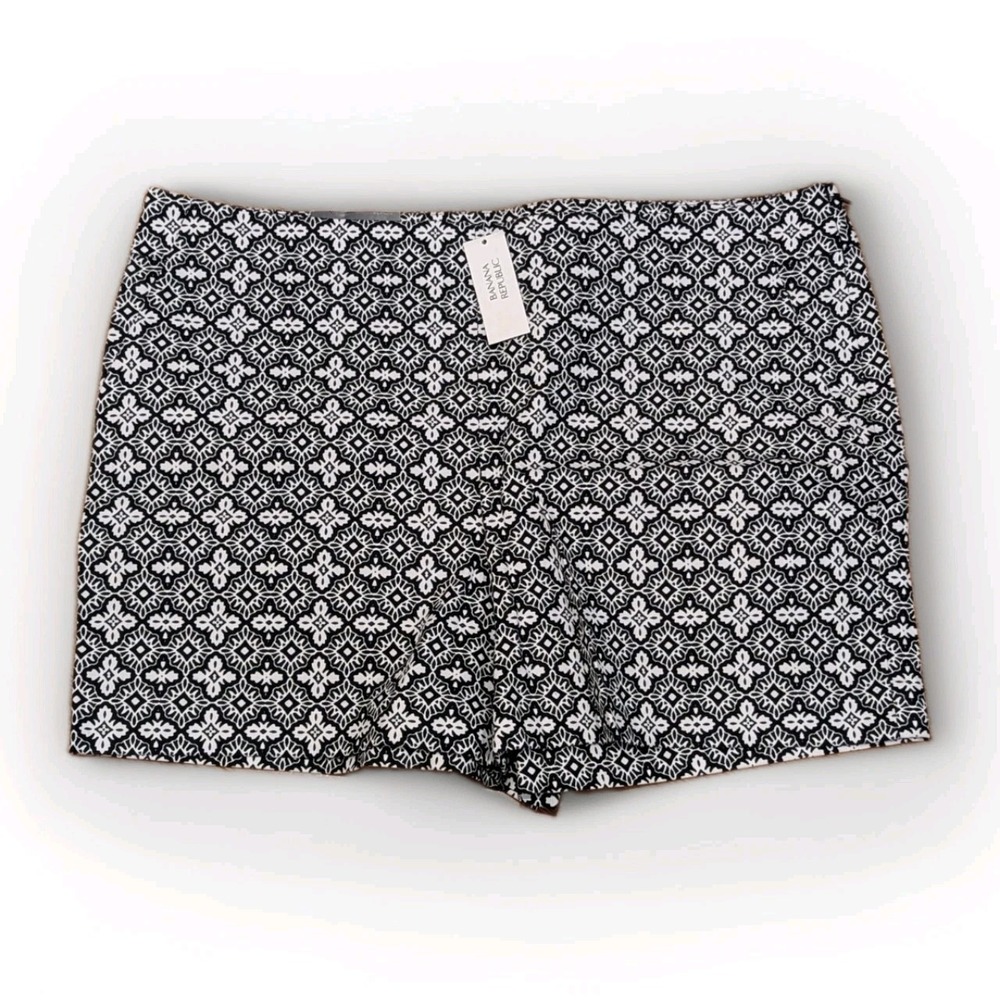 Coastal Quiet Luxury High Waist Printed‎ Shorts Banana Republic NWT 14